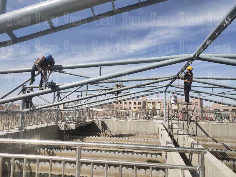 格爾木工業(yè)園污水池異型鋼結(jié)構(gòu)項目