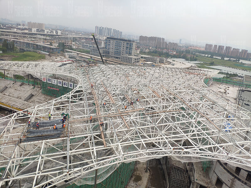 杭州亞運(yùn)會(huì)棒(壘)球體育文化中心膜結(jié)構(gòu)項(xiàng)目鋼結(jié)構(gòu)安裝中 杭州亞運(yùn)會(huì)棒(壘)球體育文化中心膜結(jié)構(gòu)項(xiàng)目鋼結(jié)構(gòu)安裝中