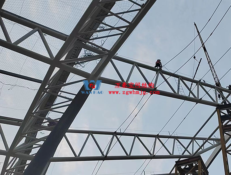 襄陽奧體中心膜結構工程開始施工