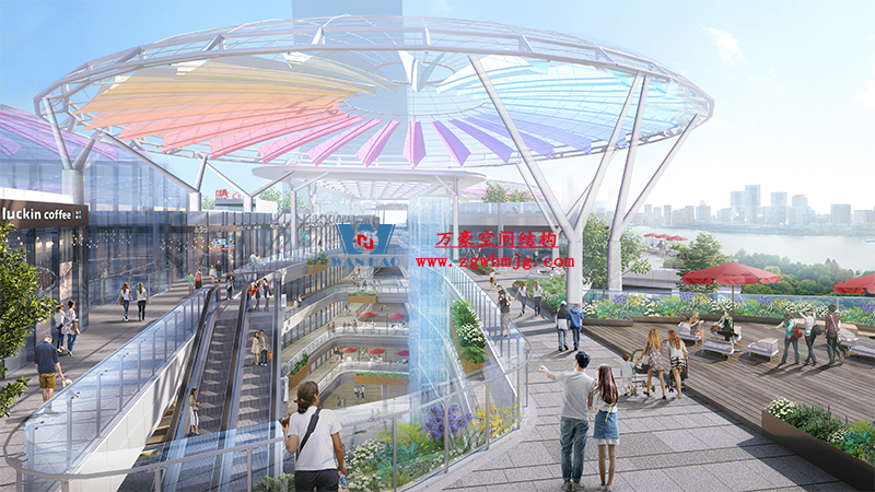 明宇廣場6號地塊商業(yè)(萬達(dá)廣場)改造項(xiàng)目鋼膜結(jié)構(gòu)ETFE蓋頂天幕工程進(jìn)入鋼結(jié)構(gòu)吊裝階段 明宇廣場6號地塊商業(yè)(萬達(dá)廣場)改造項(xiàng)目鋼膜結(jié)構(gòu)ETFE蓋頂天幕工程進(jìn)入鋼結(jié)構(gòu)吊裝階段