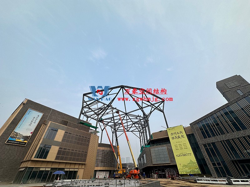 文一塘溪津門(mén)天幕鋼結(jié)構(gòu)及ETFE膜結(jié)構(gòu)氣枕膜工程