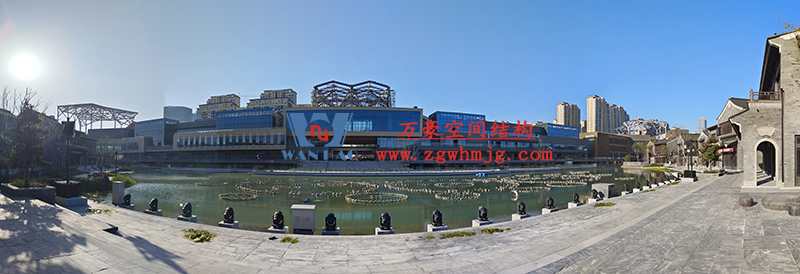 文一塘溪津門(mén)天幕鋼結(jié)構(gòu)及ETFE膜結(jié)構(gòu)氣枕膜工程