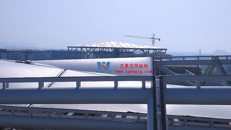 驚艷的藝術(shù)品|合肥文一塘溪津門(mén)天幕鋼結(jié)構(gòu)及ETFE氣枕膜工程