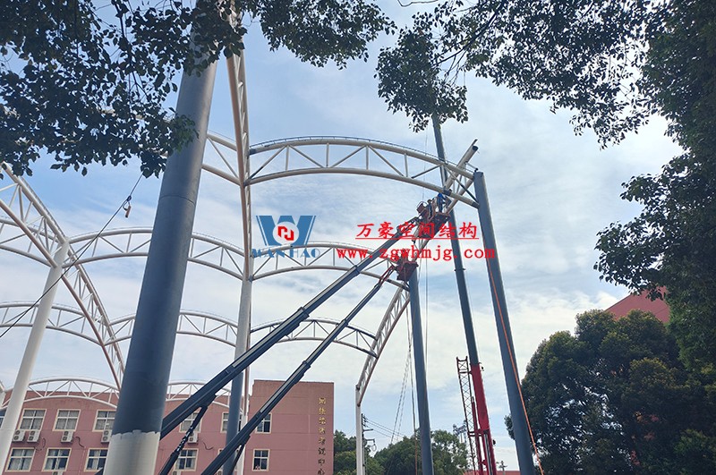 國網(wǎng)江西省電力有限公司培訓中心實訓基地改造膜結(jié)構(gòu)項目最新施工進度