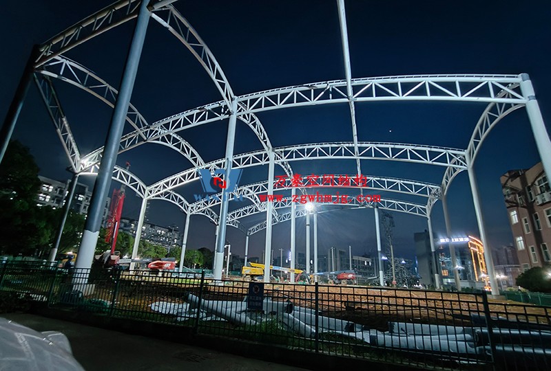 國網(wǎng)江西省電力有限公司培訓中心實訓基地改造膜結(jié)構(gòu)項目最新施工進度