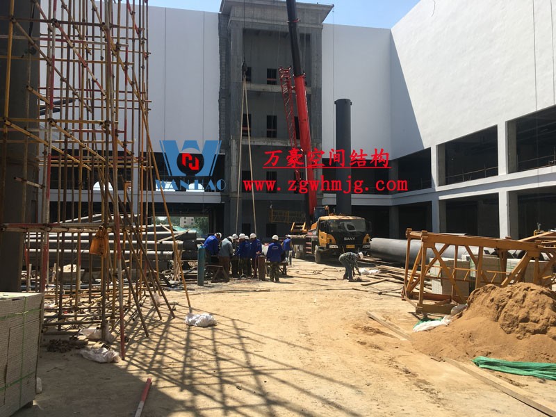 山東聊城萬達(dá)小鎮(zhèn)七彩祥云索膜結(jié)構(gòu)項目