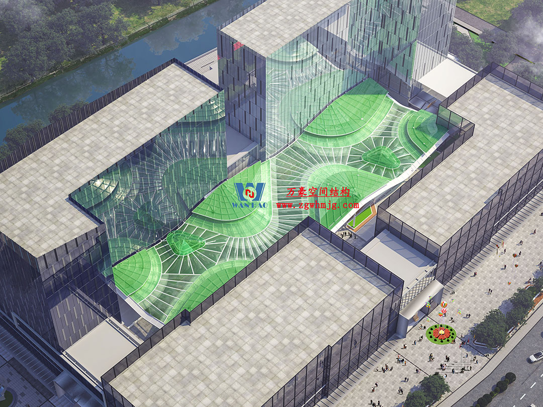 萬(wàn)豪—杭州博多森谷ETFE氣枕連廊天幕項(xiàng)目迎來(lái)新進(jìn)展