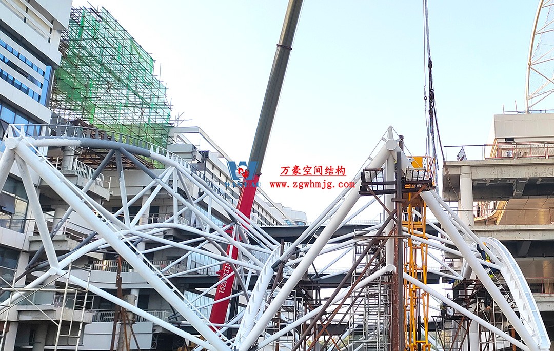 工程進(jìn)度全速推進(jìn)，PTFE膜材張拉在即！