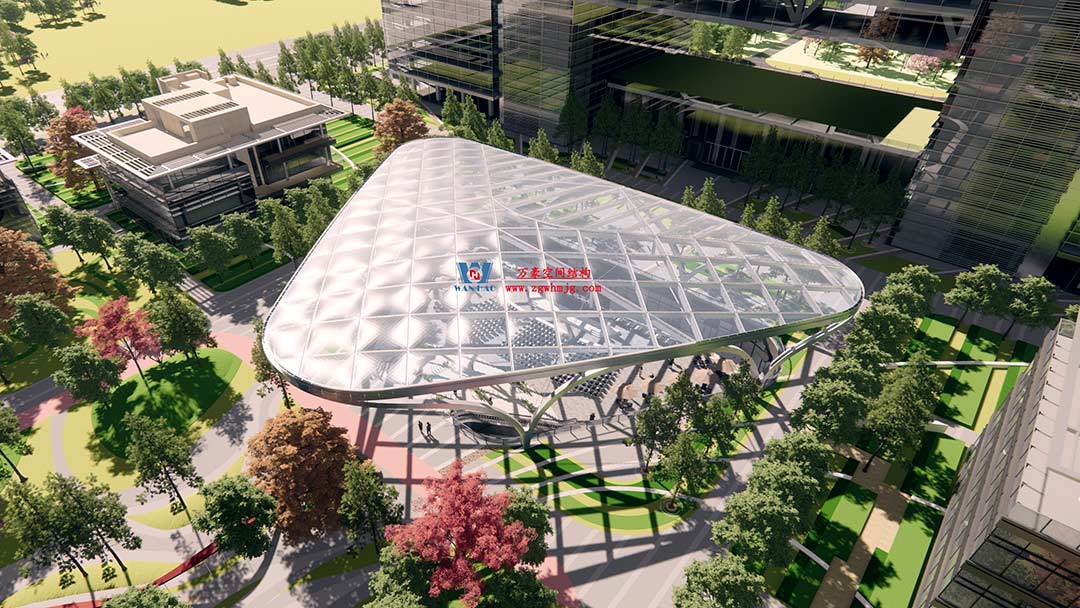 山東高端化工研究院下沉廣場天幕施工邁入關(guān)鍵階段 山東高端化工研究院下沉廣場天幕施工邁入關(guān)鍵階段