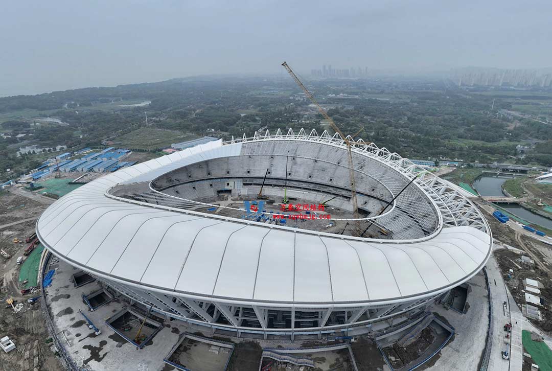 太湖之畔，華燈初上|無錫奧體中心施工加速