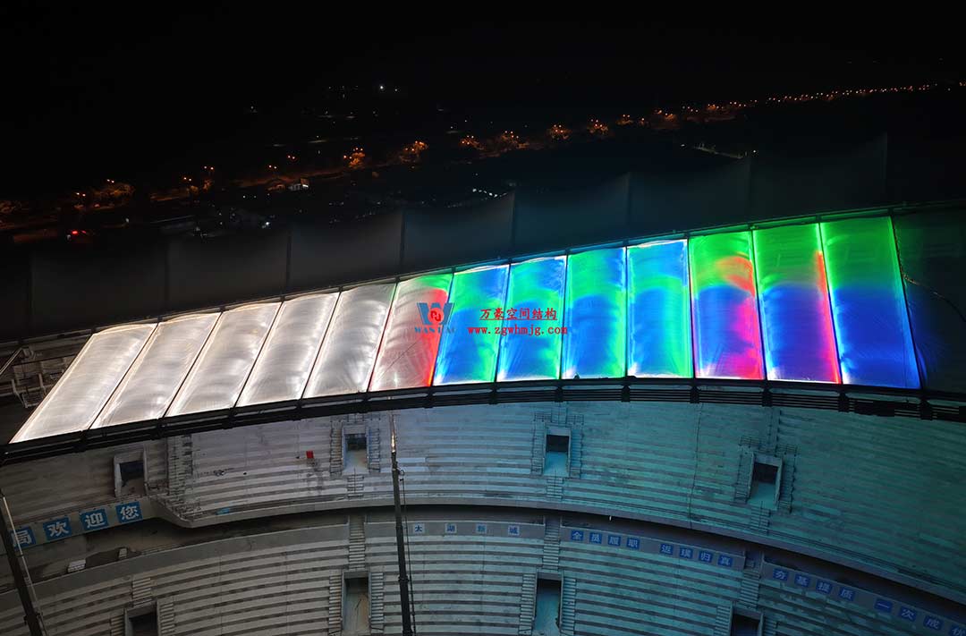 太湖之畔，華燈初上|無錫奧體中心施工加速