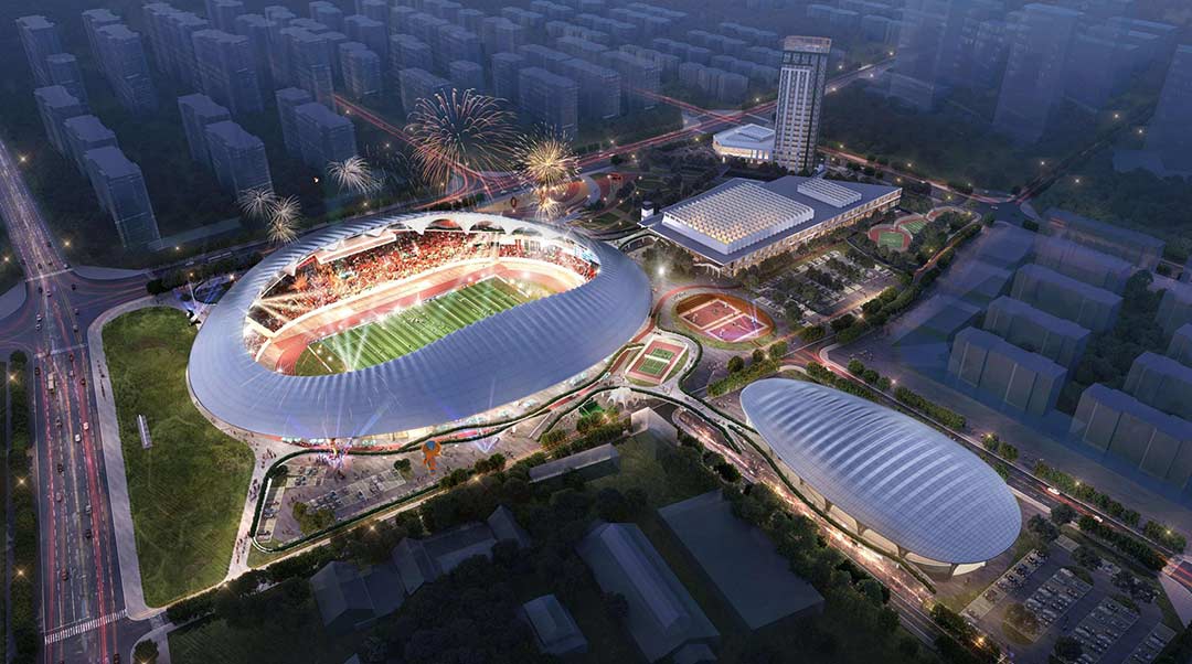 山東蓬萊體育場(chǎng)施工進(jìn)度大揭秘！