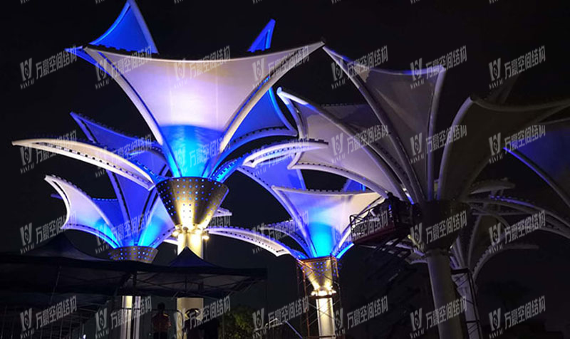 東莞市東江西岸PTFE網(wǎng)格覆膜結(jié)構項目