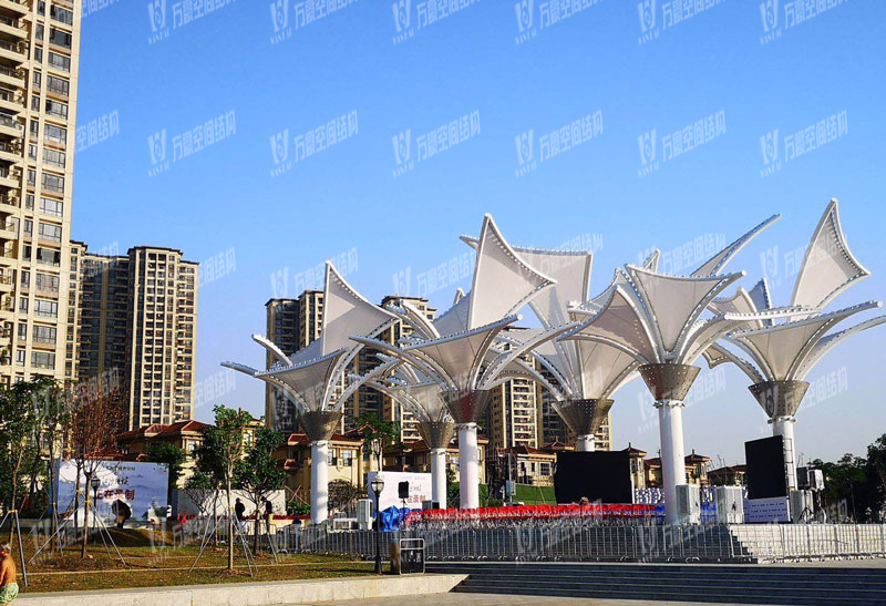 東莞市東江西岸PTFE網(wǎng)格覆膜結(jié)構項目